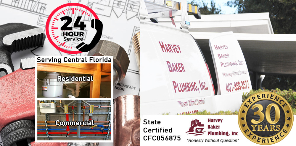 Residential & Commercial Plumber | Harvey Baker Plumbing, Inc Orlando, FL Logo